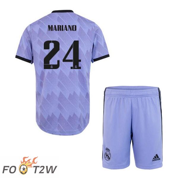 Maillot De Foot Real Madrid (Mariano 24) Enfant Exterieur Pourpre 22/23