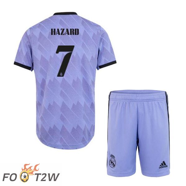 Maillot De Foot Real Madrid (Hazard 7) Enfant Exterieur Pourpre 22/23