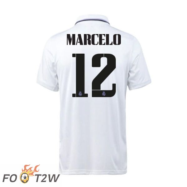 Maillot de Foot Real Madrid (Marcelo 12) Domicile Blanc 2022/2023