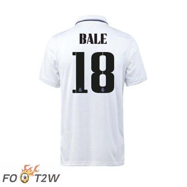 Maillot de Foot Real Madrid (Bale 18) Domicile Blanc 2022/2023