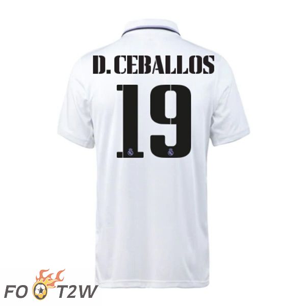 Maillot de Foot Real Madrid (D. Ceballos 19) Domicile Blanc 2022/2023