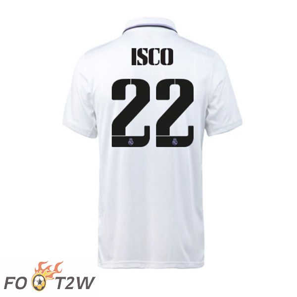 Maillot de Foot Real Madrid (Isco 22) Domicile Blanc 2022/2023