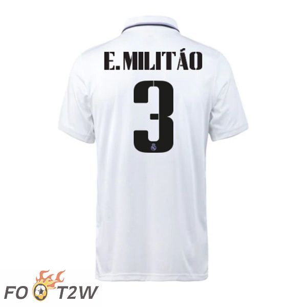 Maillot de Foot Real Madrid (E. Militão 3) Domicile Blanc 2022/2023