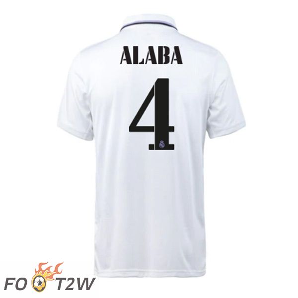 Maillot de Foot Real Madrid (Alaba 4) Domicile Blanc 2022/2023