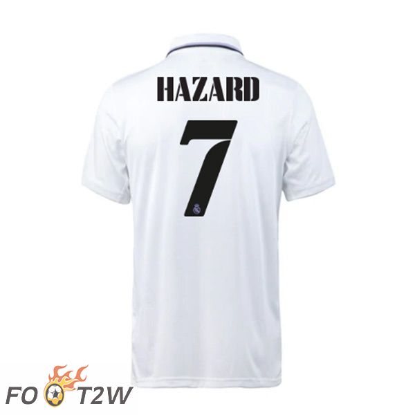 Maillot de Foot Real Madrid (Hazard 7) Domicile Blanc 2022/2023