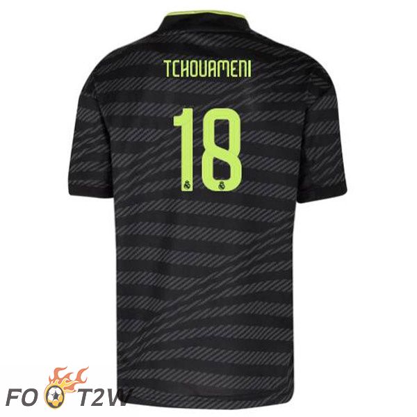 Maillot Foot Real Madrid (Tchouameni 18) Third Noir 2022/2023