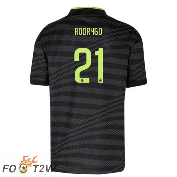 Maillot Foot Real Madrid (Rodrygo 21) Third Noir 2022/2023