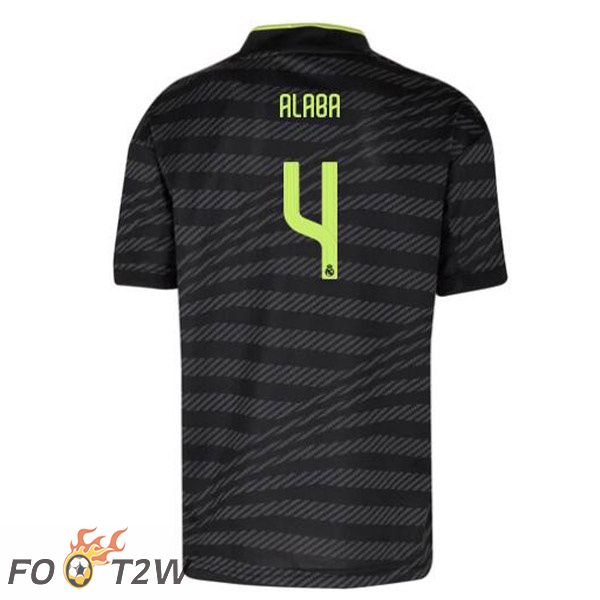 Maillot Foot Real Madrid (Alaba 4) Third Noir 2022/2023