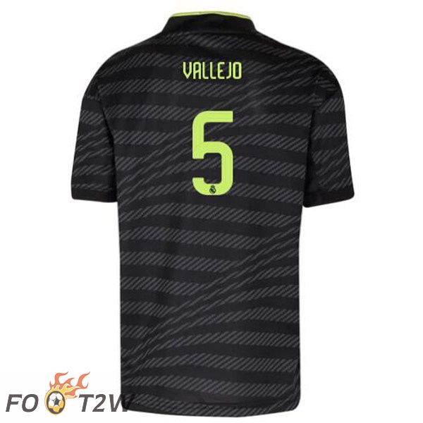 Maillot Foot Real Madrid (Vallejo 5) Third Noir 2022/2023