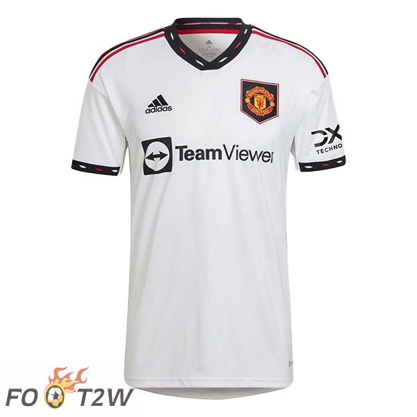 Maillot de Foot Manchester United Exterieur Blanc 2022/2023