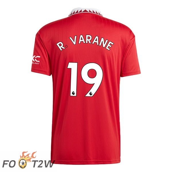 Maillot de Foot Manchester United (R. VARANE 19) Domicile Rouge 2022/2023