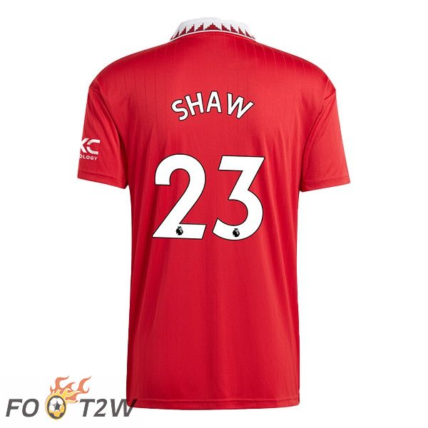 Maillot de Foot Manchester United (SHAW 23) Domicile Rouge 2022/2023