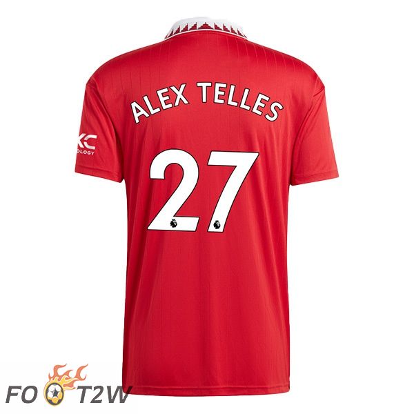 Maillot de Foot Manchester United (ALEX TELLES 27) Domicile Rouge 2022/2023