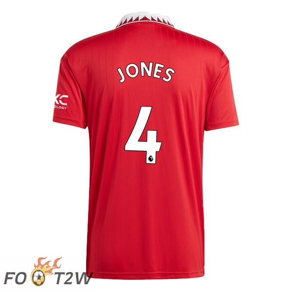 Maillot de Foot Manchester United (JONES 4) Domicile Rouge 2022/2023