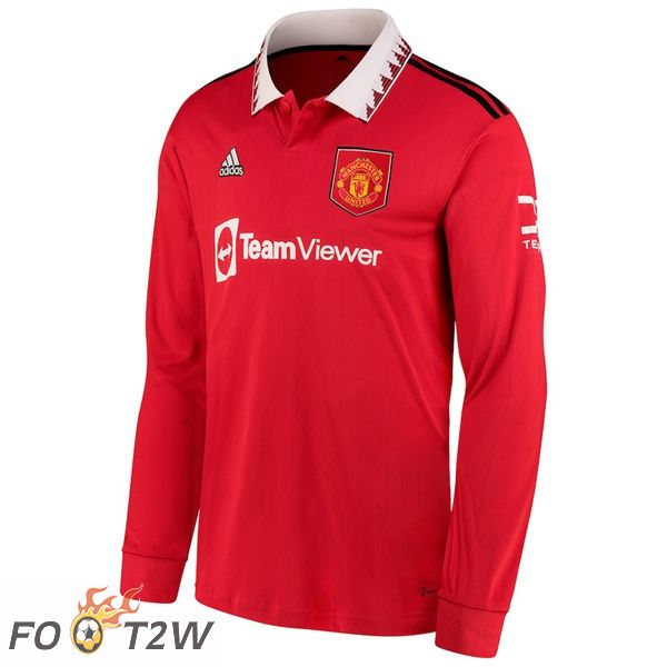 Maillot de Foot Manchester United Domicile Manche Longue Rouge 2022/2023