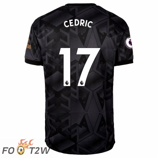 Maillot de Foot Arsenal (CEDRIC 17) Exterieur Noir 2022/2023