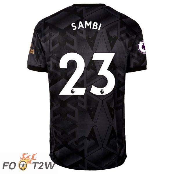 Maillot de Foot Arsenal (SAMBI 23) Exterieur Noir 2022/2023