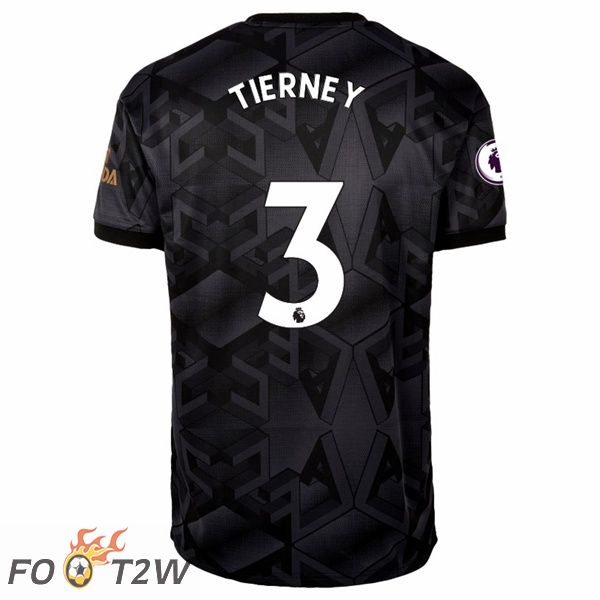 Maillot de Foot Arsenal (TIERNEY 3) Exterieur Noir 2022/2023