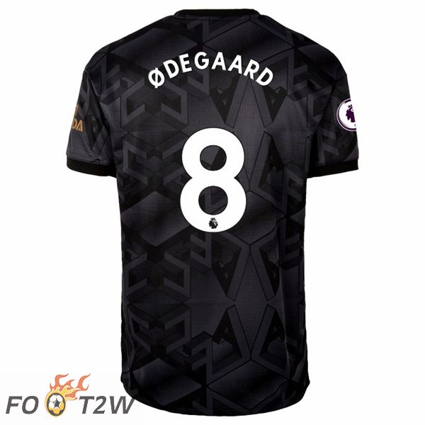 Maillot de Foot Arsenal (ØDEGAARD 8) Exterieur Noir 2022/2023