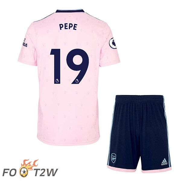 Maillot de Foot Arsenal (PEPE 19) Enfant Exterieur Rose 2022/2023