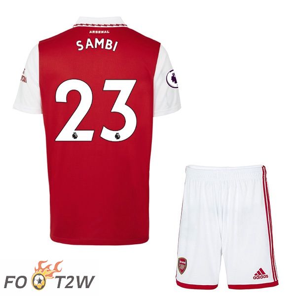 Maillot de Foot Arsenal (SAMBI 23) Enfant Domicile Rouge Blanc 2022/2023