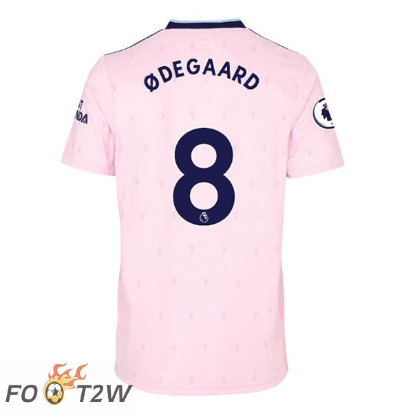 Maillot de Foot Arsenal (ØDEGAARD 8) Exterieur Rose 2022/2023