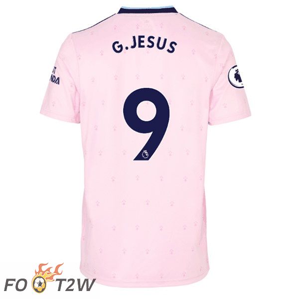 Maillot de Foot Arsenal (G.JESUS 9) Exterieur Rose 2022/2023