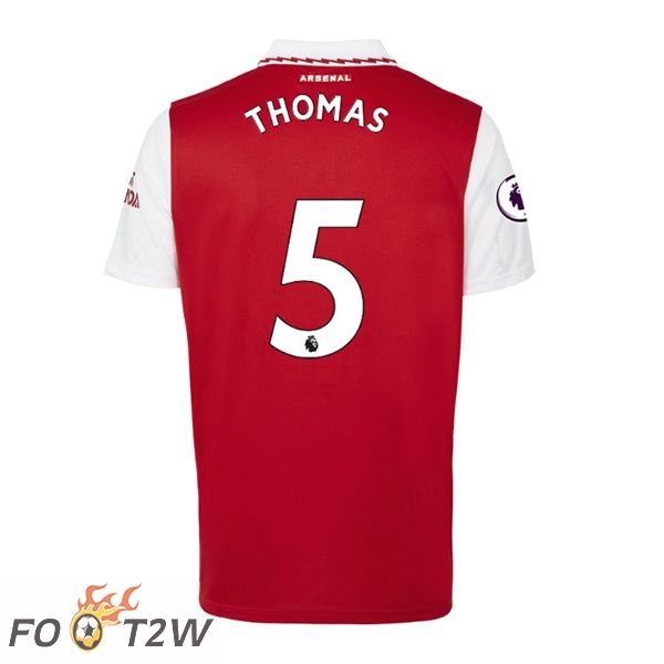 Maillot de Foot Arsenal (THOMAS 5) Domicile Rouge Blanc 2022/2023