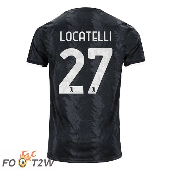 Maillot de Foot Juventus (LOCATELLI 27) Exterieur Noir 2022/2023