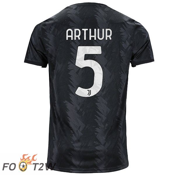 Maillot de Foot Juventus (ARTHUR 5) Exterieur Noir 2022/2023