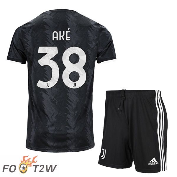 Maillot de Foot Juventus (AKÉ 38) Enfant Exterieur Noir 2022/2023