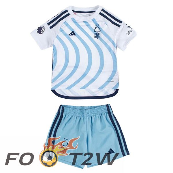 Maillot De Foot Nottingham Forest Enfant Exterieur Bleu Blanc 2023/2024