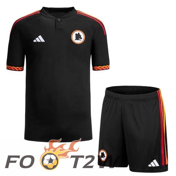 Maillot De Foot AS Roma Enfant Third Noir 2023/2024