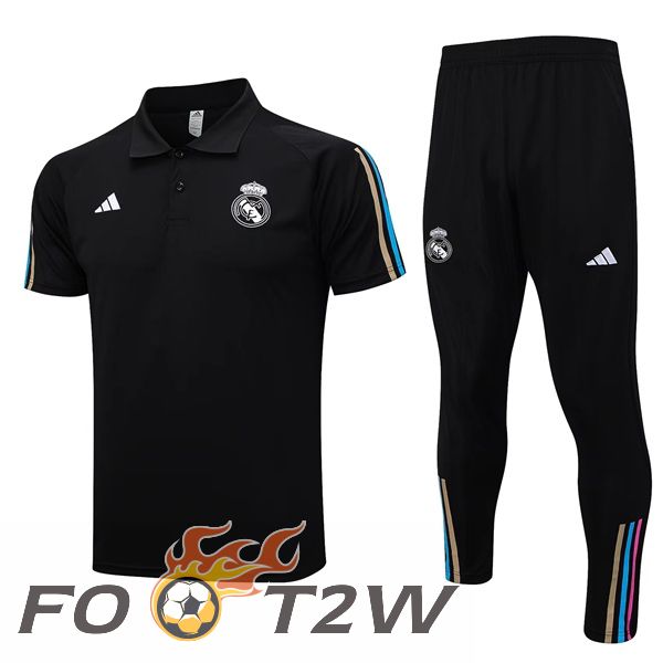 Polo Foot Real Madrid + Pantalon Noir 2023/2024