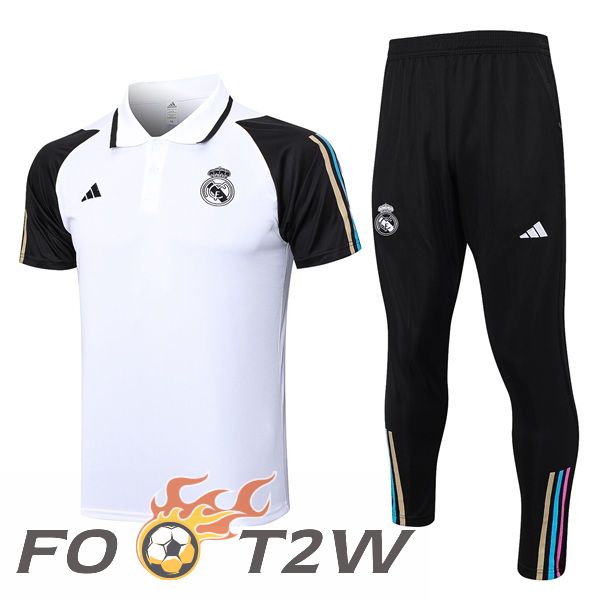 Polo Foot Real Madrid + Pantalon Blanc 2023/2024