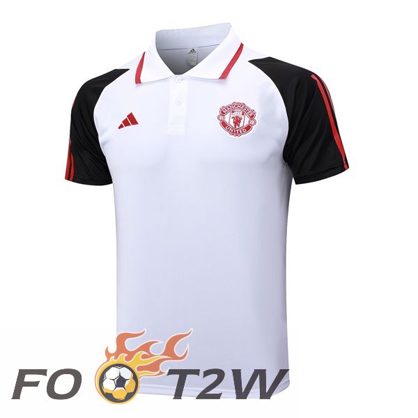 Polo Foot Manchester United Blanc 2023/2024