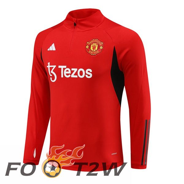 Training Sweatshirt Manchester United Rouge 2023/2024