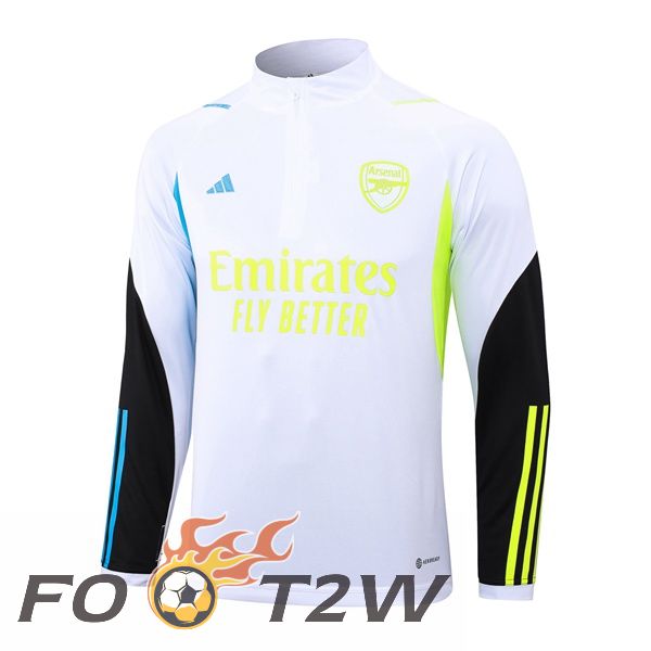 Training Sweatshirt Arsenal Blanc 2023/2024