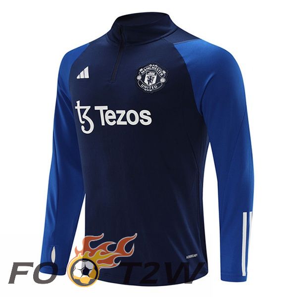 Training Sweatshirt Manchester United Bleu 2023/2024