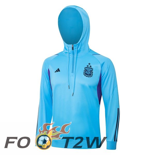 Sweatshirt Training A Capuche Argentine Bleu 2023/2024