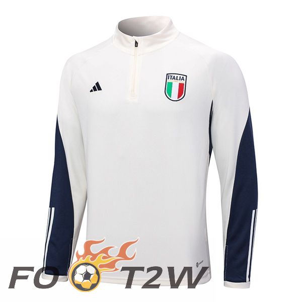 Training Sweatshirt Italie Blanc 2023/2024