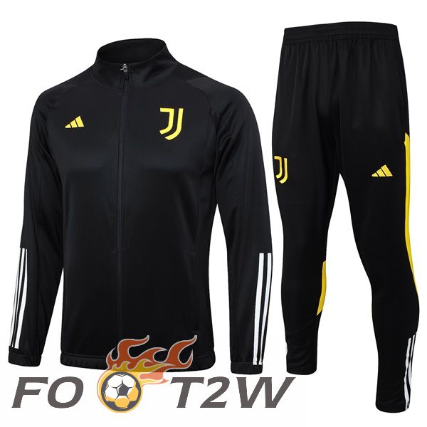 Ensemble Veste Survetement De Foot Juventus Noir 2023/2024