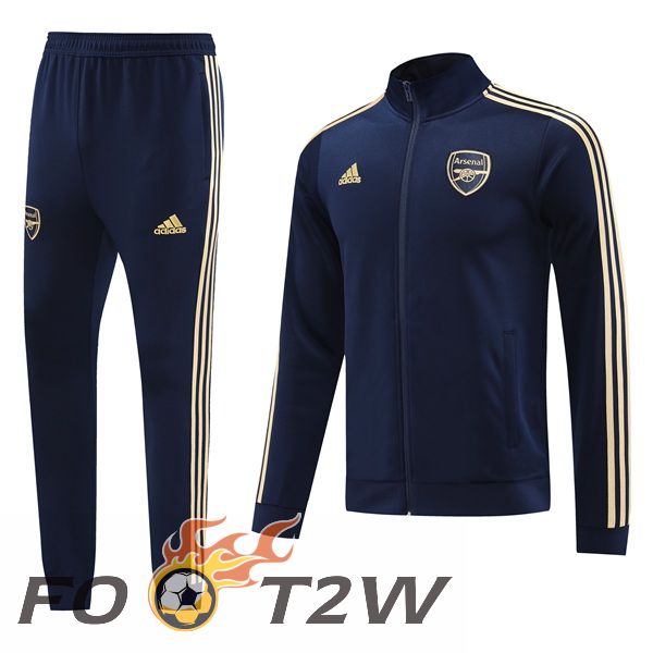 Ensemble Veste Survetement De Foot Arsenal Bleu Royal 2023/2024