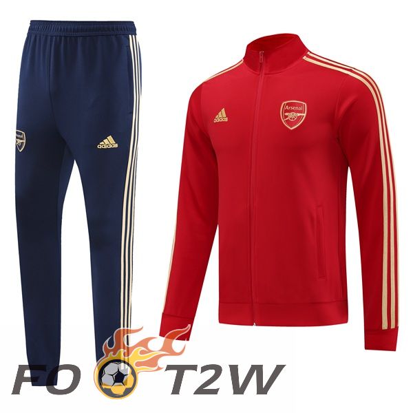 Ensemble Veste Survetement De Foot Arsenal Rouge 2023/2024