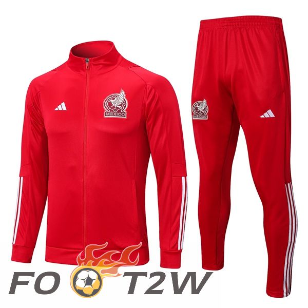 Ensemble Veste Survetement De Foot Mexique Rouge 2023/2024