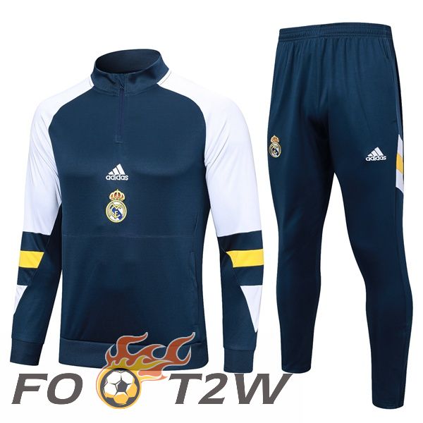 Ensemble Survetement De Foot Real Madrid Bleu Royal 2023/2024