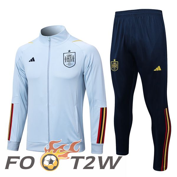 Ensemble Veste Survetement De Foot Espagne Bleu 2023/2024