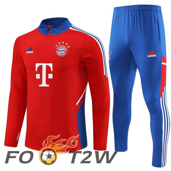 Ensemble Survetement de Foot Bayern Munich Rouge 2023/2024