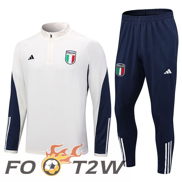 Ensemble Survetement de Foot Italie Blanc 2023/2024