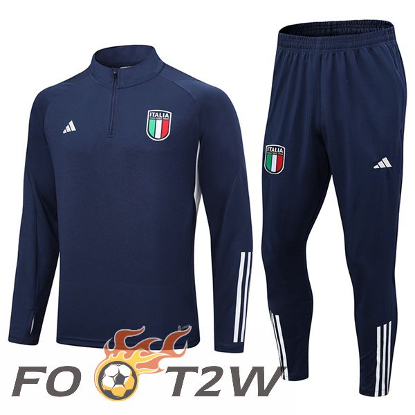 Ensemble Survetement de Foot Italie Bleu Royal 2023/2024